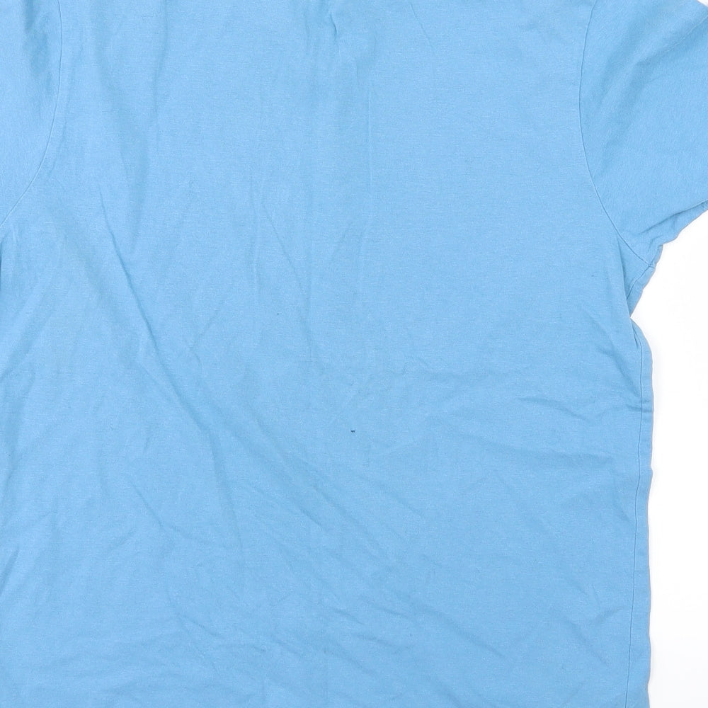 Zara Mens Blue Jersey T-Shirt Size M