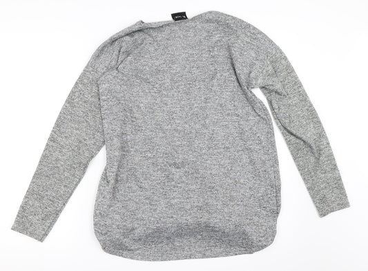 B.YOU Womens Grey Pullover Jumper Size 12