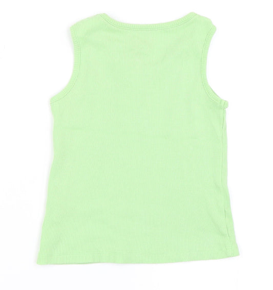 Mothercare Girls Green Basic Tank Size 2-3 Years