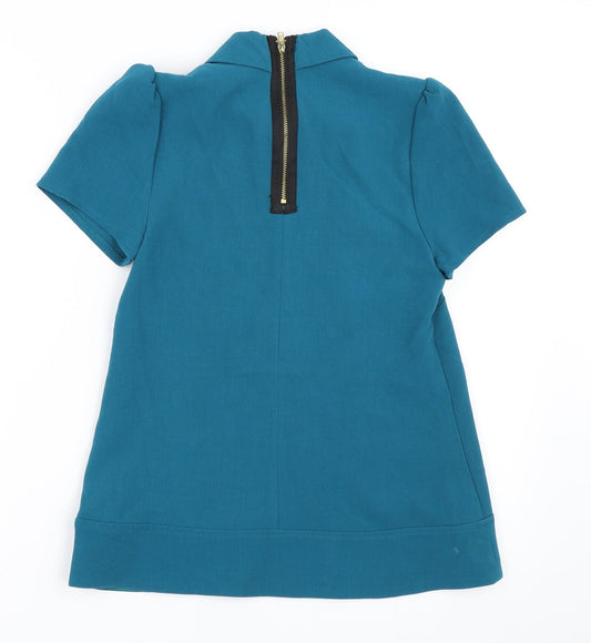 ASOS Womens Blue Basic Blouse Size 4