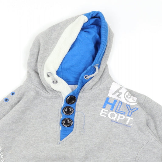 HLY EQPT. Boys Grey Pullover Hoodie Size 9-10 Years