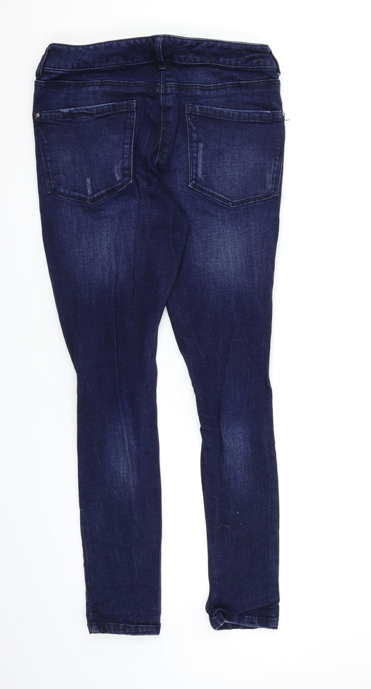 Very Womens Blue Skinny Jeans Size 10 L26 in - Ripped Jeans