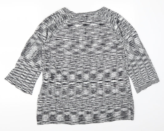 Dana Buchman Womens Grey Rayon Pullover Jumper Size L
