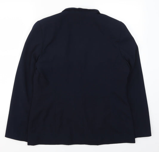 Classics Womens Blue Jacket Suit Jacket Size 14