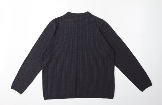 Marks and Spencer Womens Grey Knit Pullover Jumper Size 16