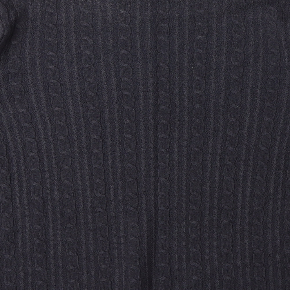 Brand and care label for Marks & Spencer women’s grey knit jumper, size UK 16