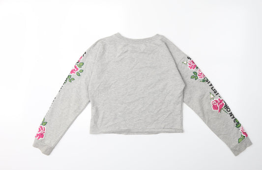 M&Co Girls Green Pullover Sweatshirt Size 13 Years