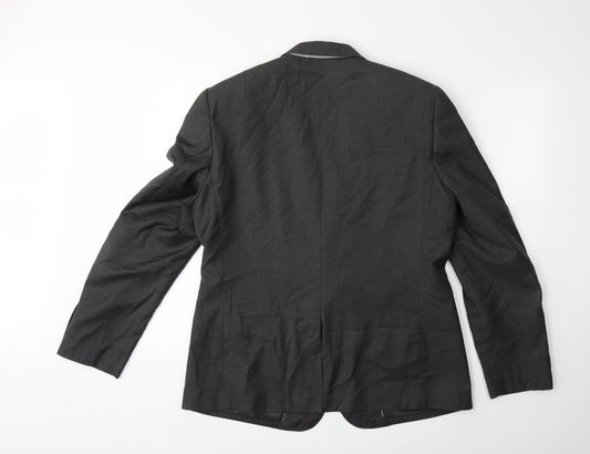 Preworn Mens Grey Jacket Suit Jacket Size 38