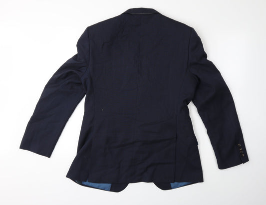Marks and Spencer Mens Blue Striped Jacket Suit Jacket Size 38