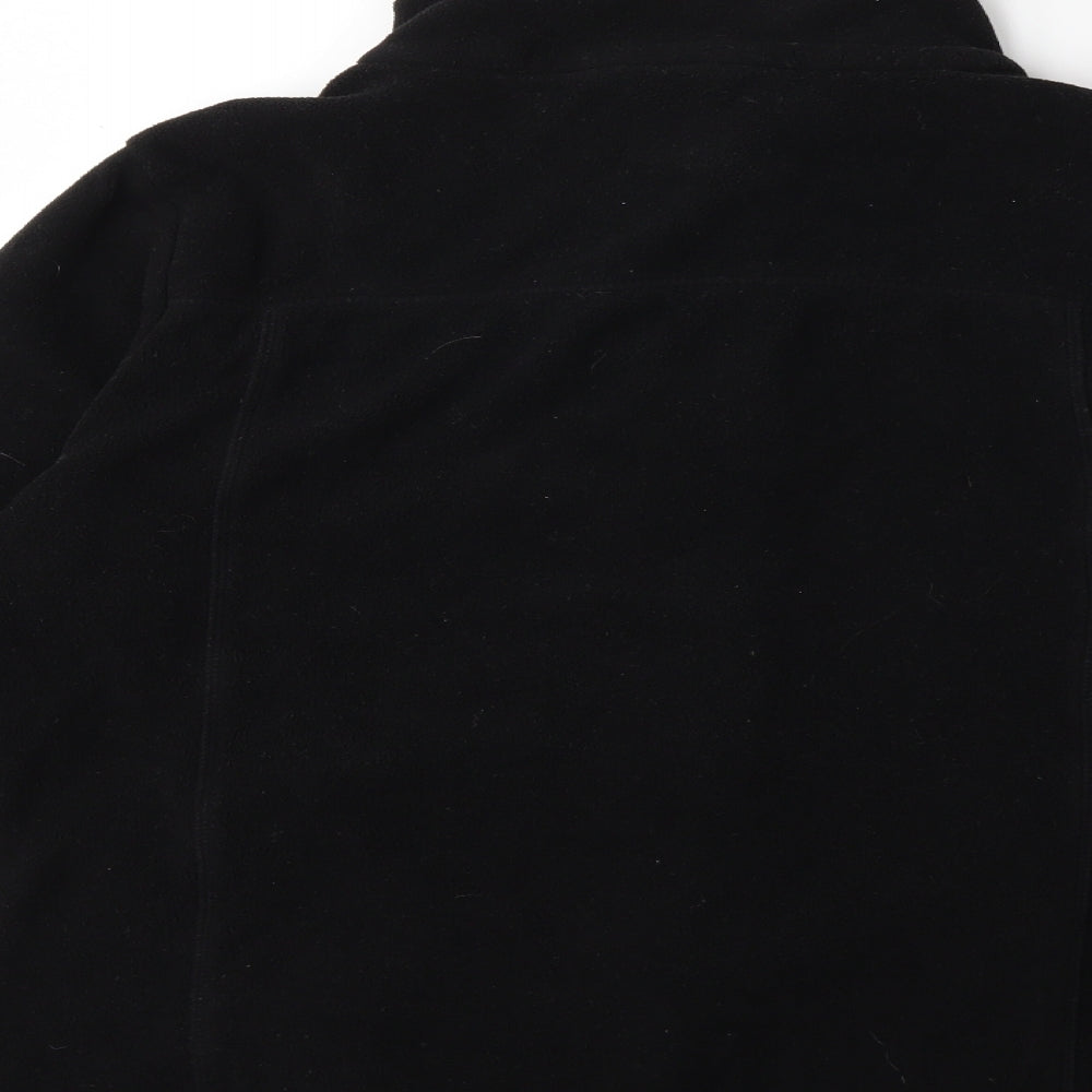 Brand and care label for GTS women’s black fleece jacket, size UK 12