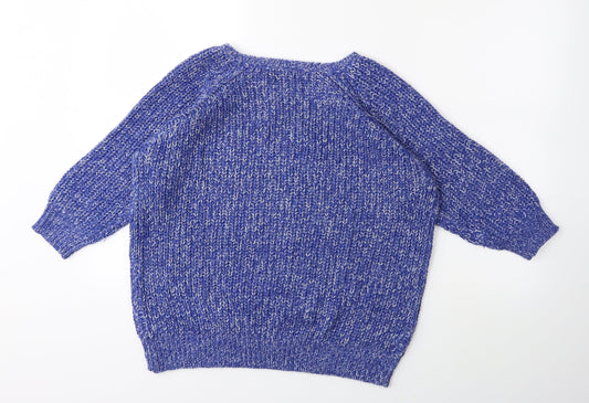 Marks and Spencer Womens Blue Knit Pullover Jumper Size 14