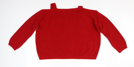 Dorothy Perkins Womens Red Pullover Jumper Size 14