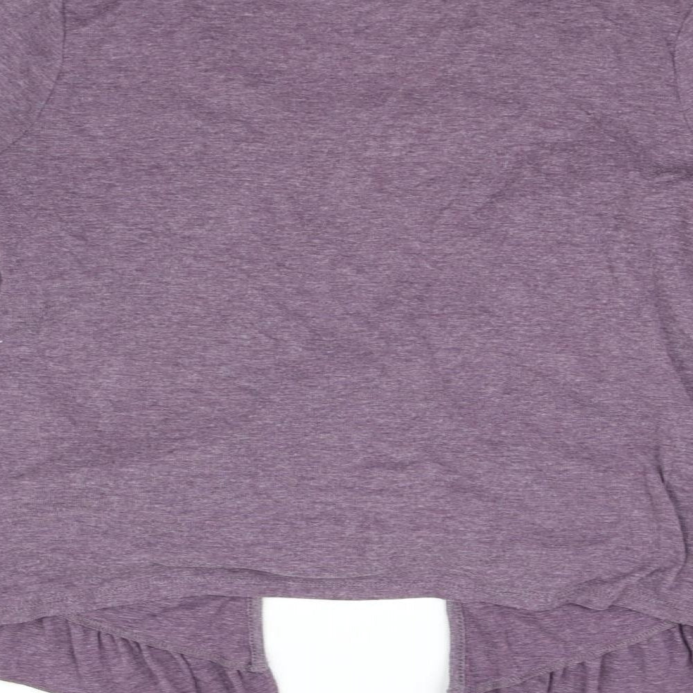 Brand and care label for Marks & Spencer Collection women’s purple jumper, size UK 10
