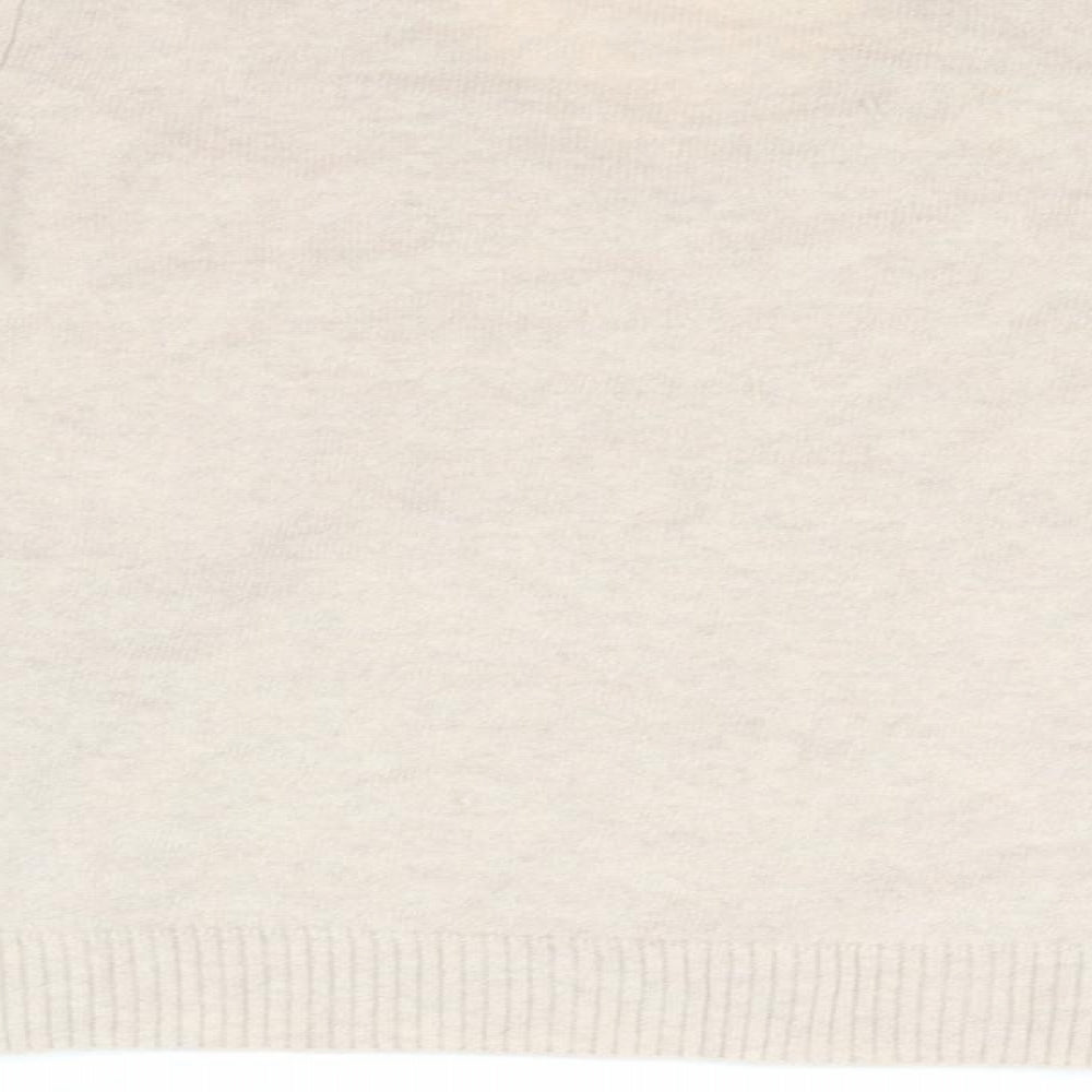 Brand and care label for Marks & Spencer Collection women’s beige jumper, size UK 12