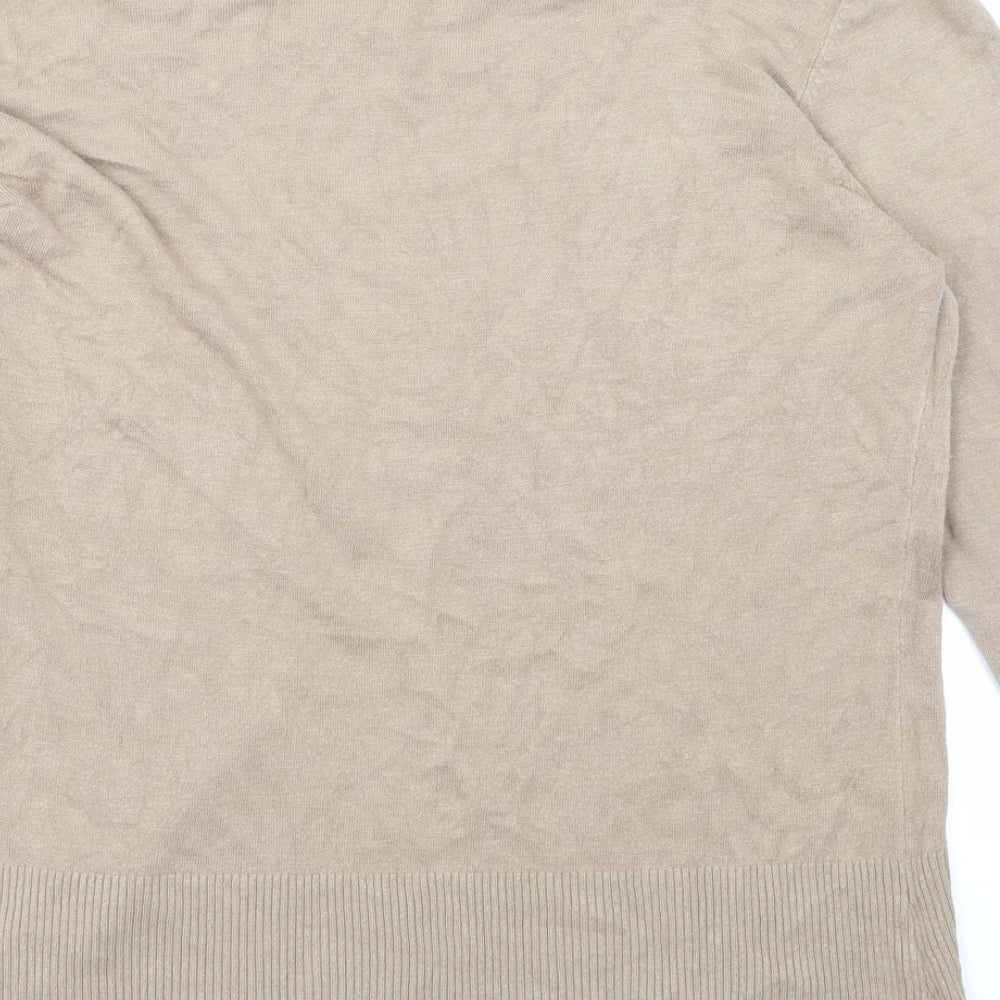 Brand and care label for Klass women’s beige jumper, size L