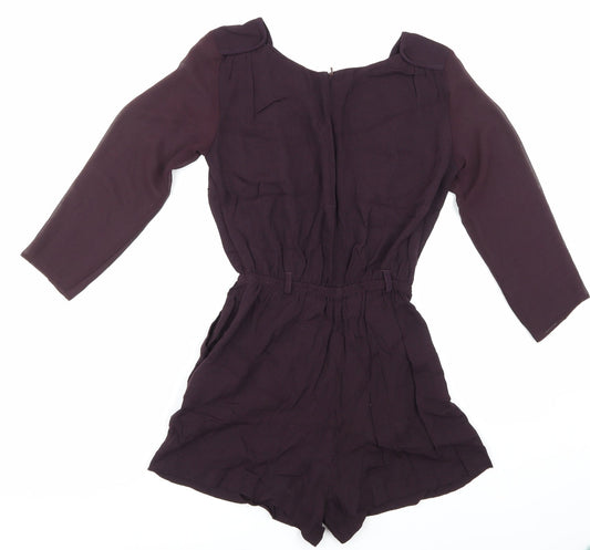 Riverisland Womens Purple Playsuit One-Piece Size 6