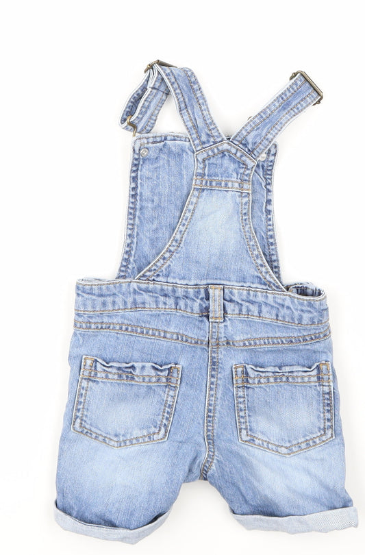 Mini Club Girls Blue Denim Dungaree One-Piece Size 9-12 Months