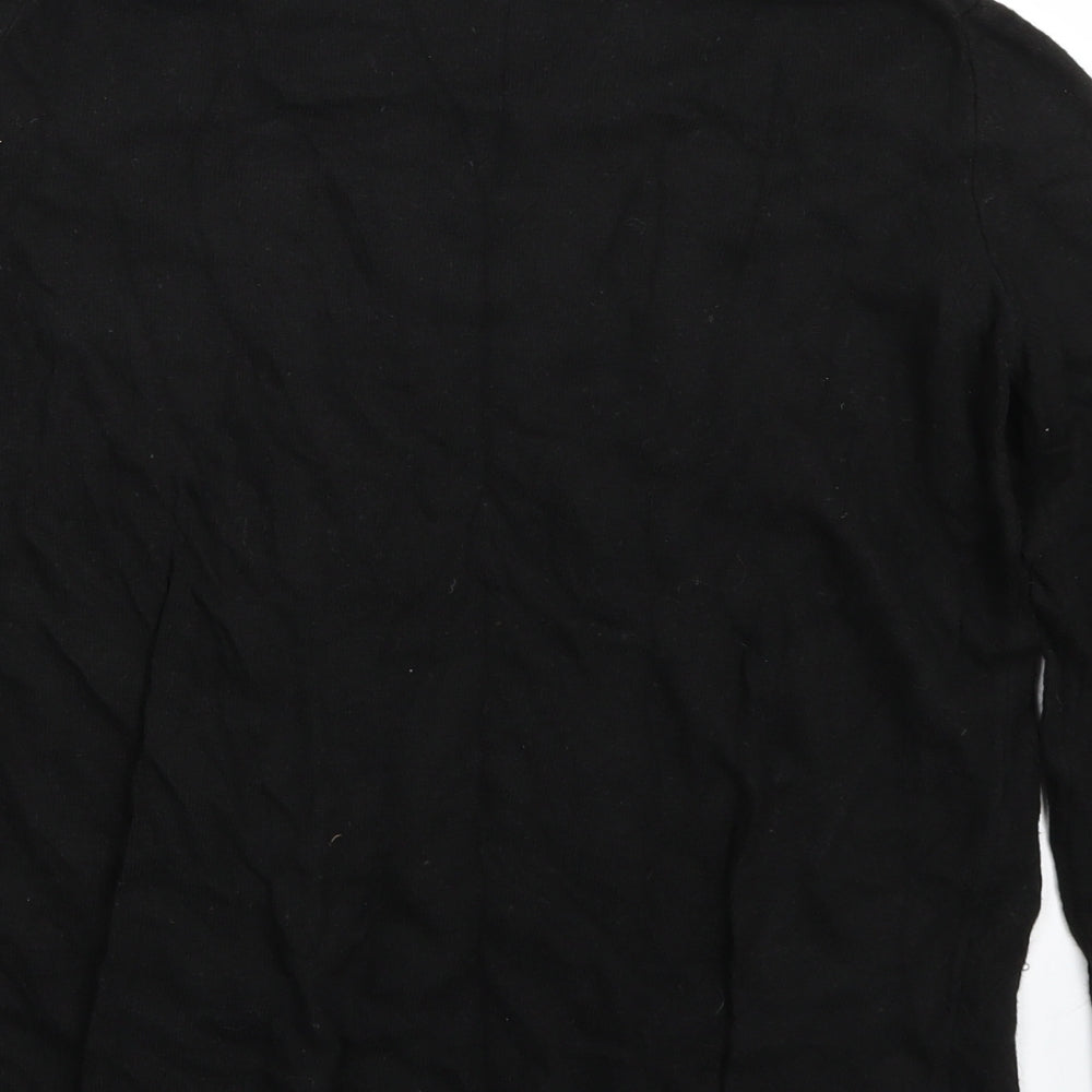Brand and care label for Zara women’s black jumper, size M