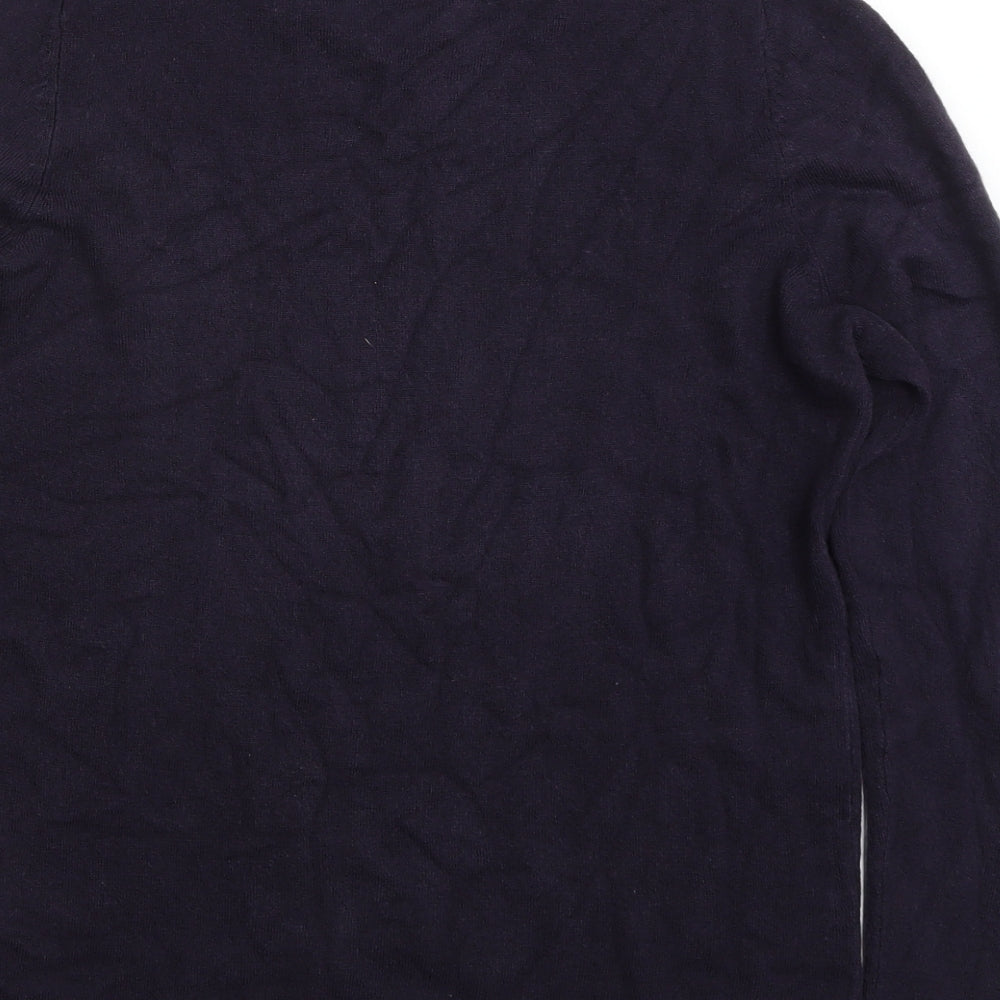 Brand and care label for Bonmarché women’s blue jumper, size UK 10