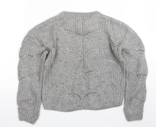 NINE Womens Grey Pullover Jumper Size 10