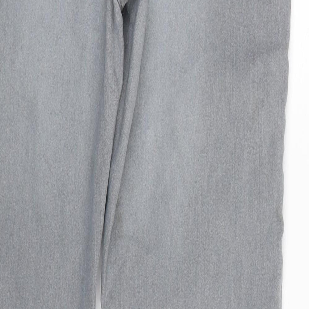 Brand and care label for Up Fashion women’s grey denim jegging jeans, size UK 32, in, 30-inch leg