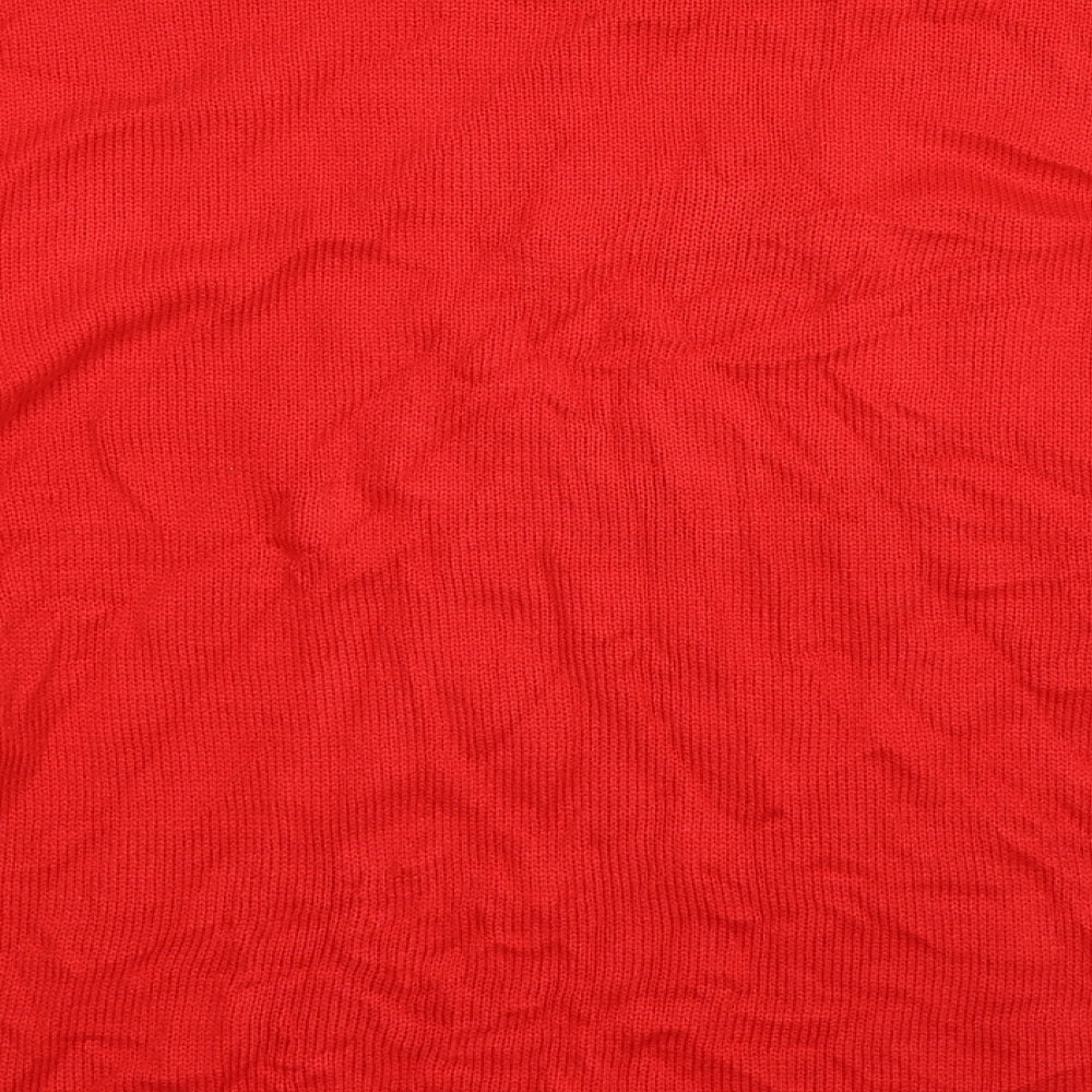 Brand and care label for Oasis women’s red knit jumper, size S, - o