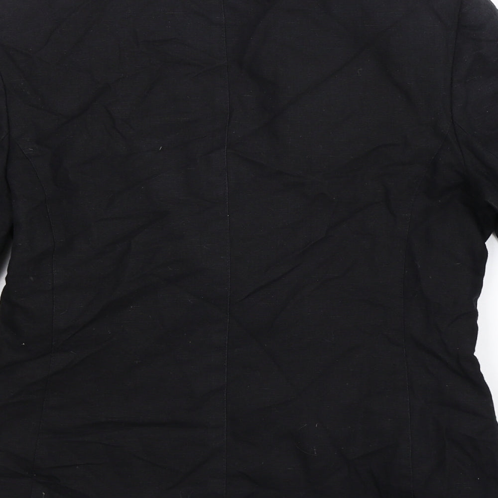 Brand and care label for St Michael women’s black jacket blazer, size UK 10