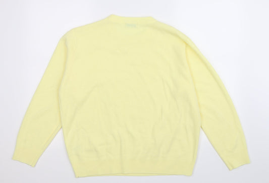 Berkertex Womens Yellow Knit Pullover Jumper Size 16