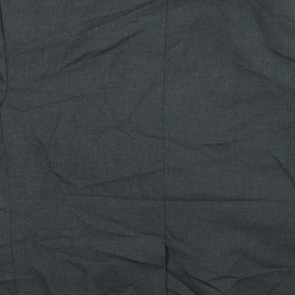 Brand and care label for Preworn women’s grey jacket suit jacket, size UK 14
