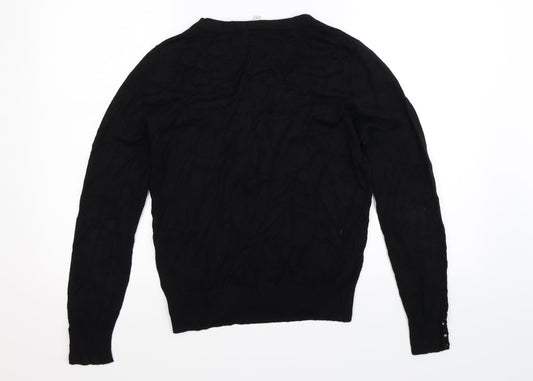 Peacocks Womens Black Knit Cardigan Jumper Size 14