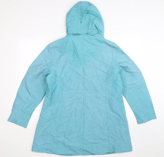 Per Una Womens Blue Rain Coat Coat Size 12