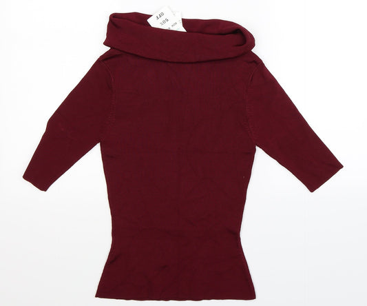DCS Womens Brown Pullover Jumper Size 10