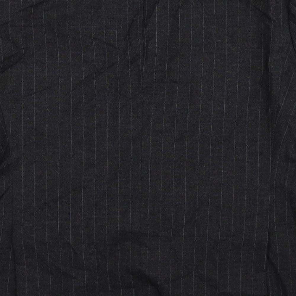 Marks and Spencer Mens Black Striped Jacket Suit Jacket Size 42