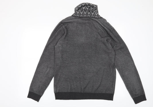 Preworn Womens Grey Geometric Pullover Jumper Size XL