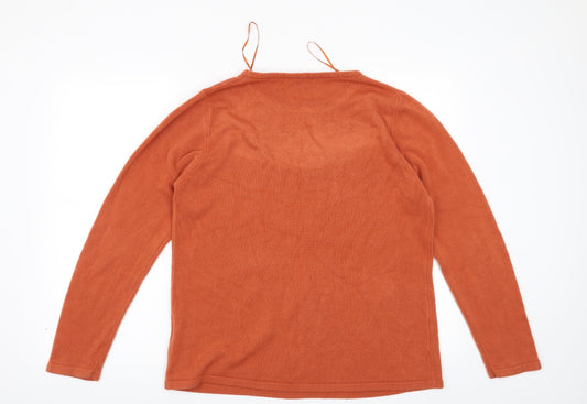 Anna Rose Womens Orange Geometric Pullover Jumper Size XL