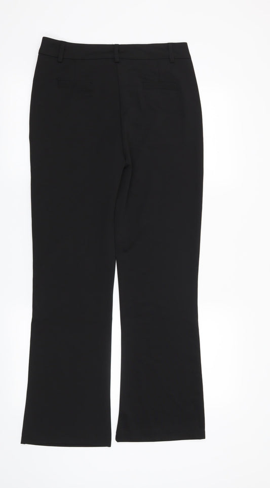 Preworn Womens Black Trousers Size L L28 in