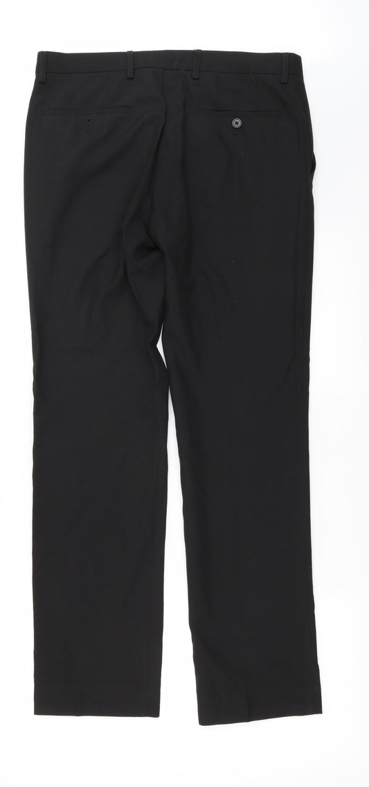 NEXT Mens Black Trousers Size 32 in L31 in