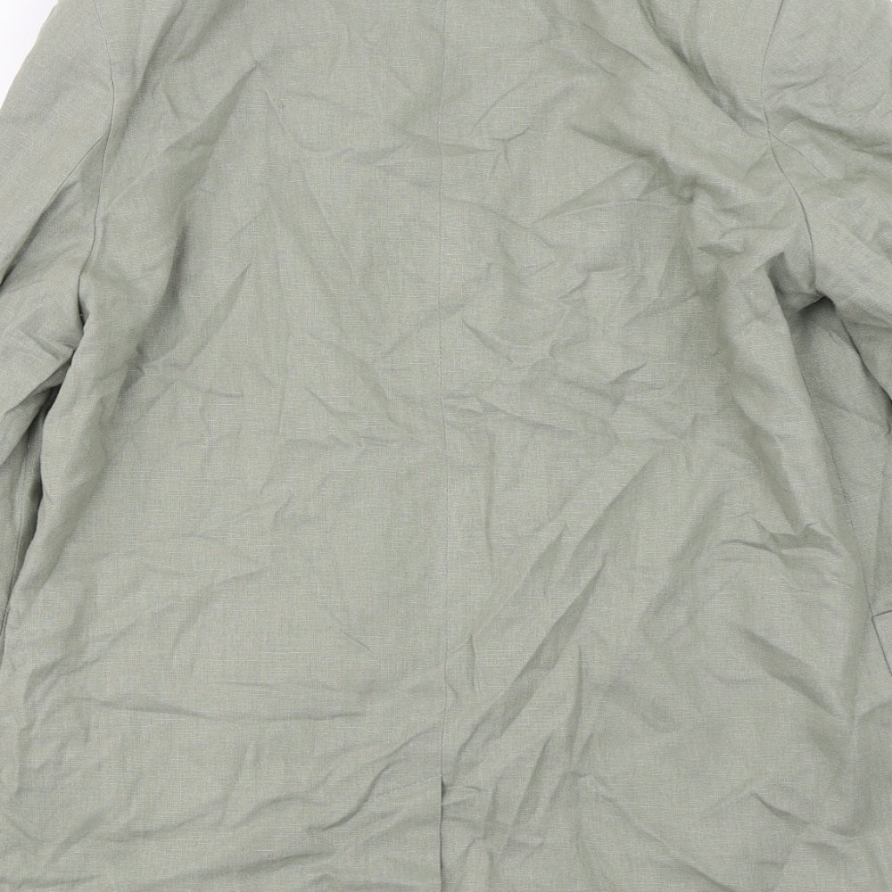Brand and care label for Next women’s beige jacket blazer, size UK 14