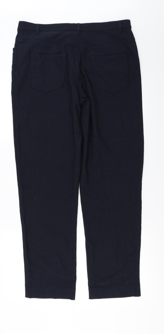 R Womens Blue Trousers Size 14 L28 in