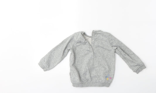 mamas & papas Boys Grey Pullover Sweatshirt Size 2-3 Years