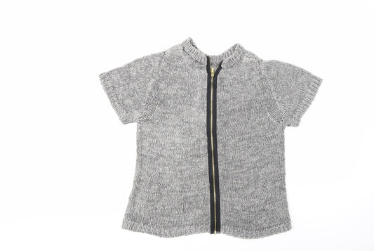 H&M Womens Grey Full Zip Jumper Size 6