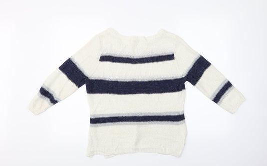 Precis Womens Multicoloured Striped Pullover Jumper Size M