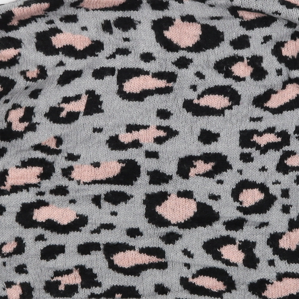 Brand and care label for Pep&Co girls’ multicoloured animal print jumper, size 11-12, years