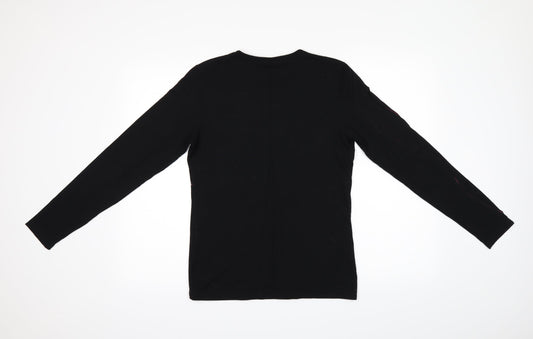 Entracte Womens Black Basic Blouse Size 4