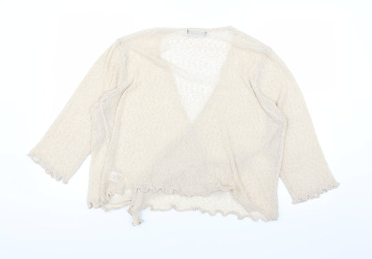 Bonmarché Womens Beige Knit Cardigan Jumper Size L