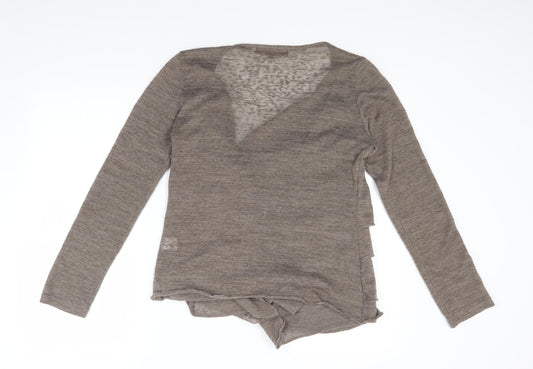 Miso Womens Brown Cardigan Jumper Size 16