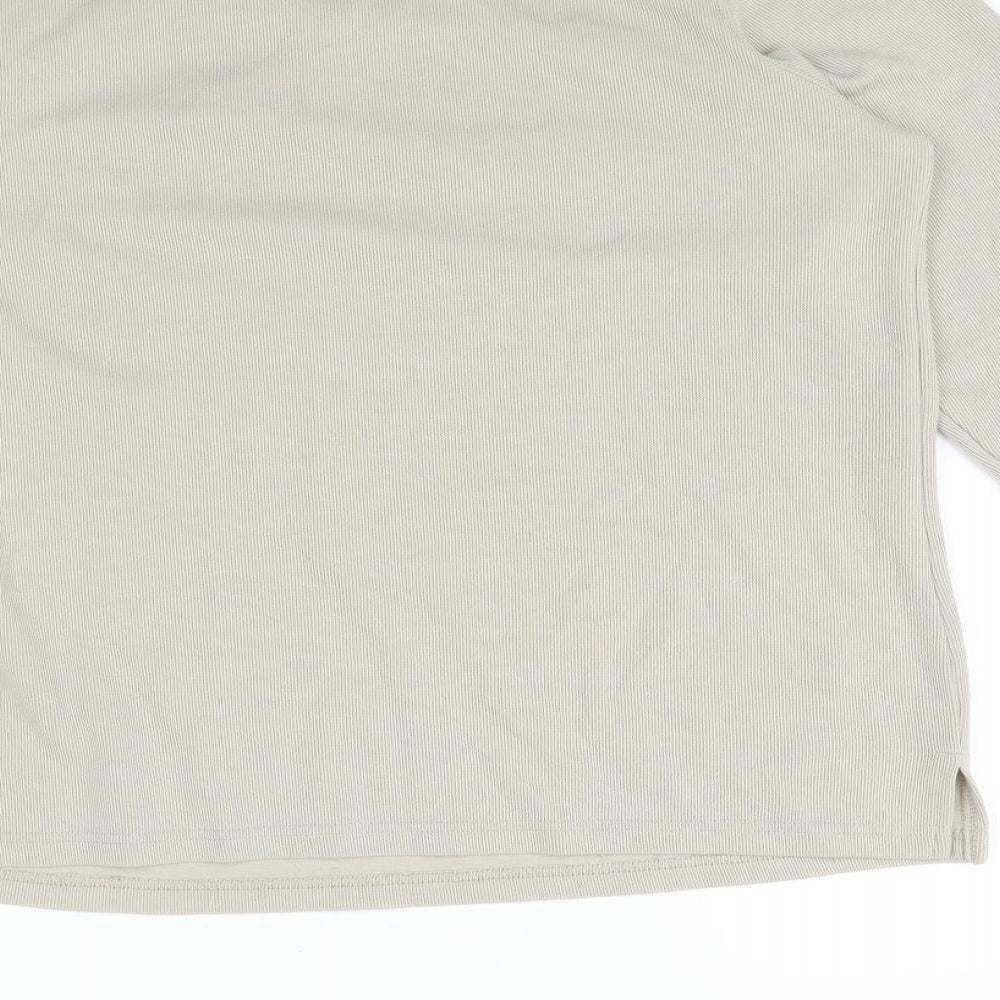 Brand and care label for Bonmarché women’s beige jumper, size M
