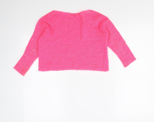 Limited Girls Pink Pullover Jumper Size 7 Years