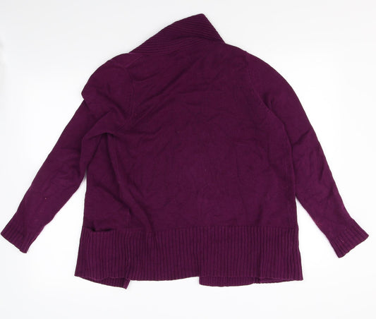 BHS Womens Purple Cardigan Jumper Size 8