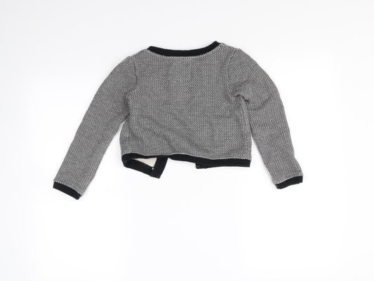 NEXT Girls Grey Cardigan Jumper Size 6 Years